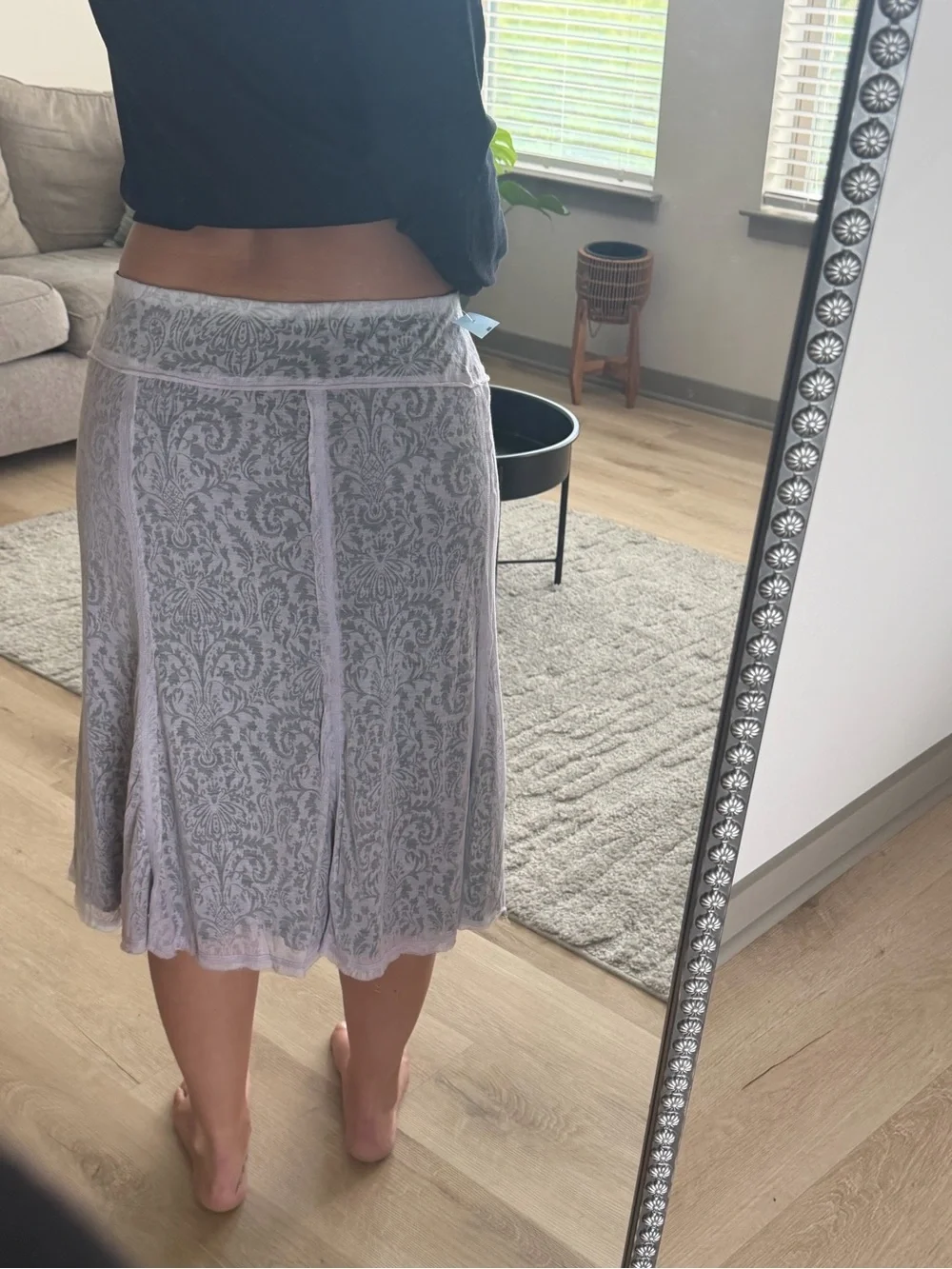 NWT Vintage Nally & Millie USA Size Large Low Rise Y2K Midi Skirt